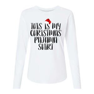 This Is My Christmas Pajama Shirt Womens Cotton Relaxed Long Sleeve T-Shirt