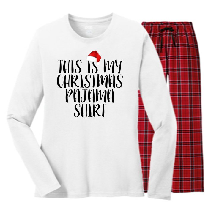 This Is My Christmas Pajama Shirt Women's Long Sleeve Flannel Pajama Set 