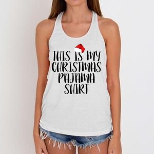 This Is My Christmas Pajama Shirt Women's Knotted Racerback Tank