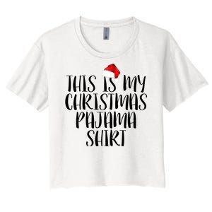 This Is My Christmas Pajama Shirt Women's Crop Top Tee