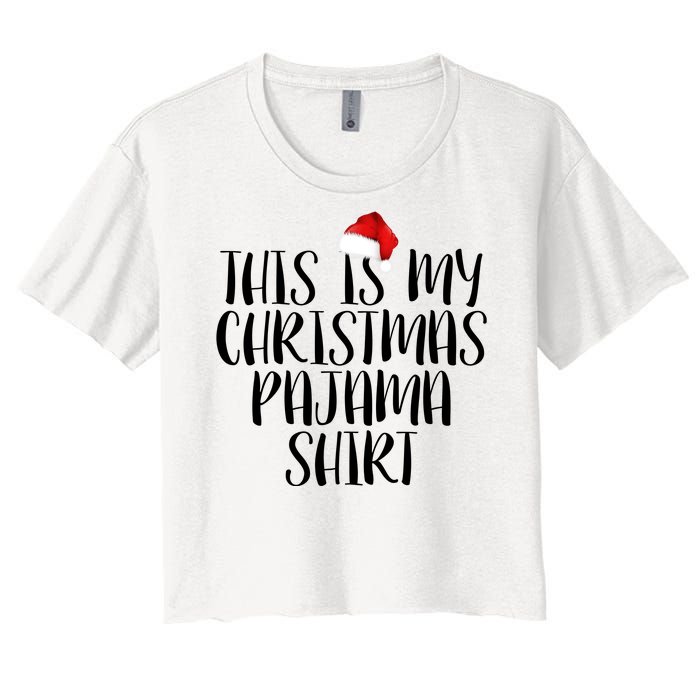 This Is My Christmas Pajama Shirt Women's Crop Top Tee