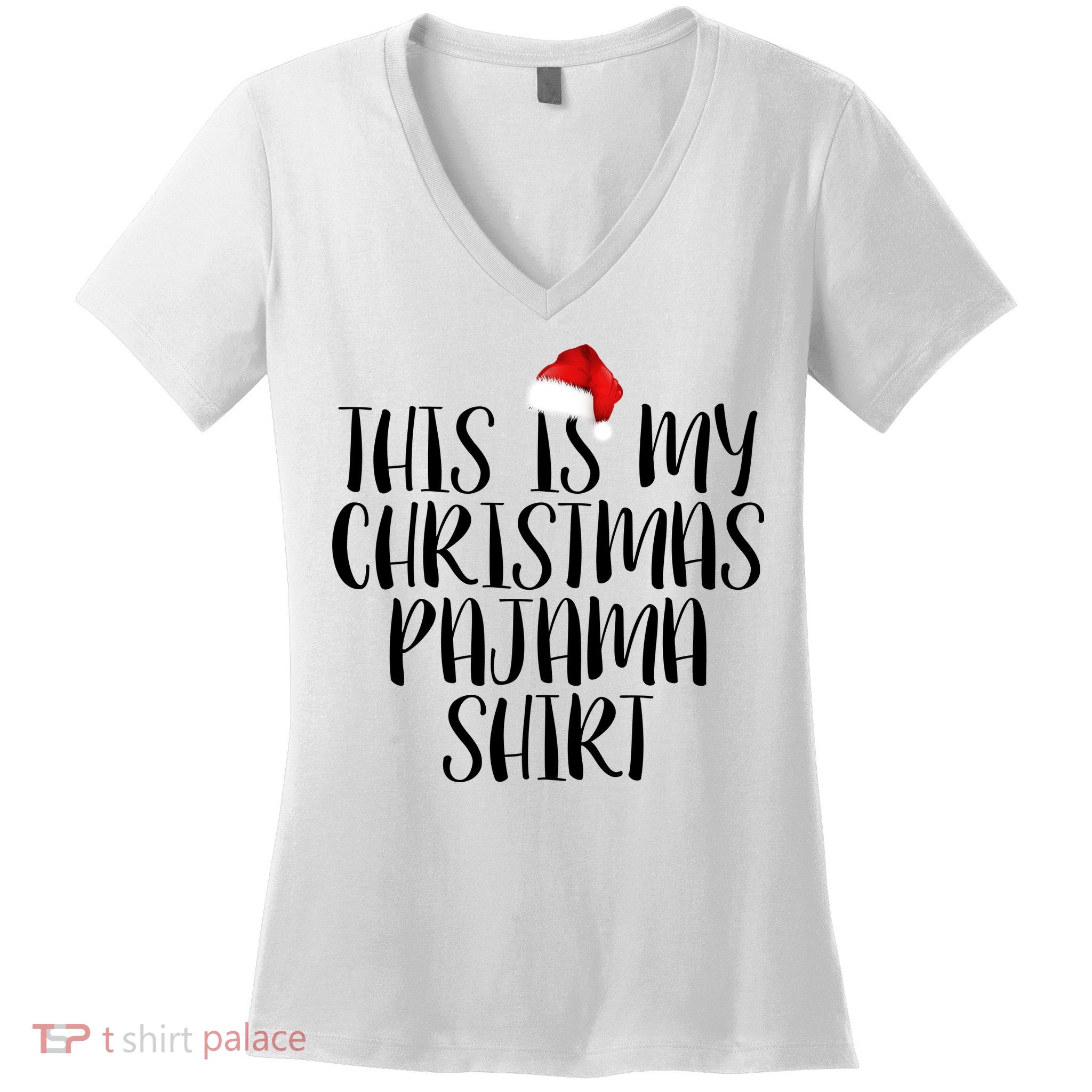 This Is My Christmas Pajama Shirt Women's V-Neck T-Shirt