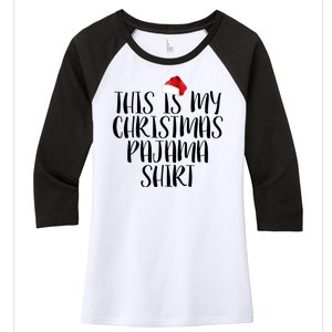 This Is My Christmas Pajama Shirt Women's Tri-Blend 3/4-Sleeve Raglan Shirt