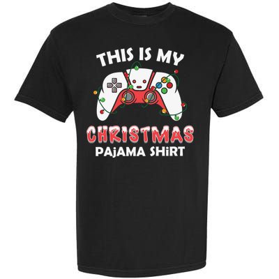 This Is My Christmas Pajama Shirts Funny Gamer Garment-Dyed Heavyweight T-Shirt