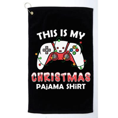 This Is My Christmas Pajama Shirts Funny Gamer Platinum Collection Golf Towel