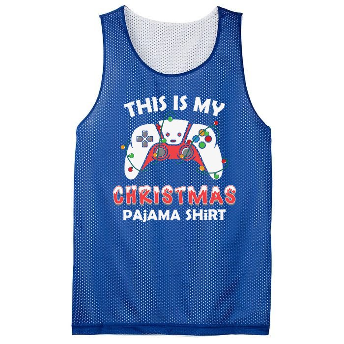 This Is My Christmas Pajama Shirts Funny Gamer Mesh Reversible Basketball Jersey Tank