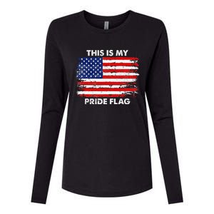 This Is My Pride Flag USA American 4th of July Patriotic Womens Cotton Relaxed Long Sleeve T-Shirt