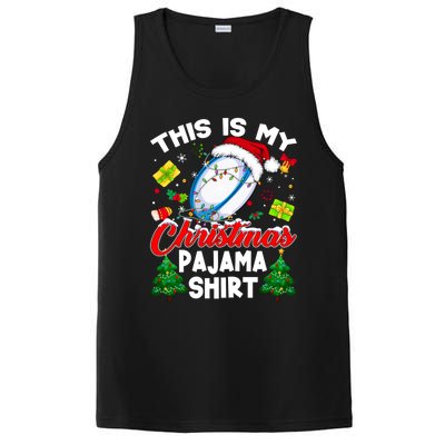 This Is My Christmas Pajama Rugby Gift Funny Xmas Meaningful Gift PosiCharge Competitor Tank