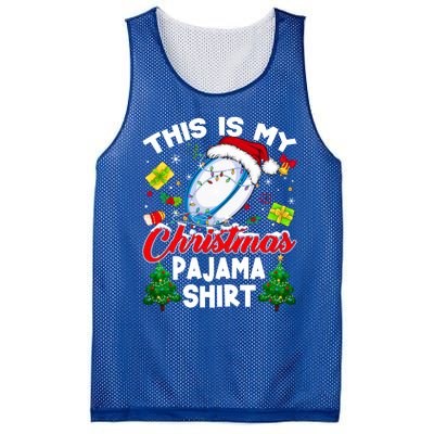 This Is My Christmas Pajama Rugby Gift Funny Xmas Meaningful Gift Mesh Reversible Basketball Jersey Tank