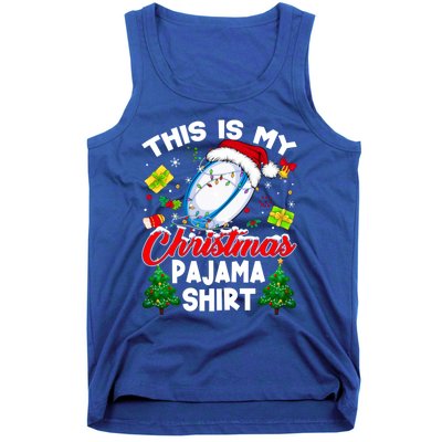 This Is My Christmas Pajama Rugby Gift Funny Xmas Meaningful Gift Tank Top