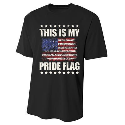 This Is My Pride Flag USA American 4th Of July Patriotic Performance Sprint T-Shirt