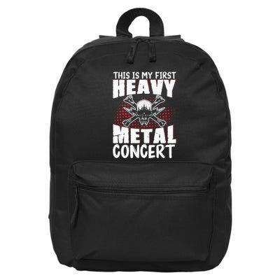 This Is My First Heavy Metal Concert 16 in Basic Backpack