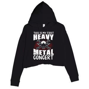 This Is My First Heavy Metal Concert Crop Fleece Hoodie