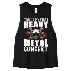 This Is My First Heavy Metal Concert Women's Racerback Cropped Tank