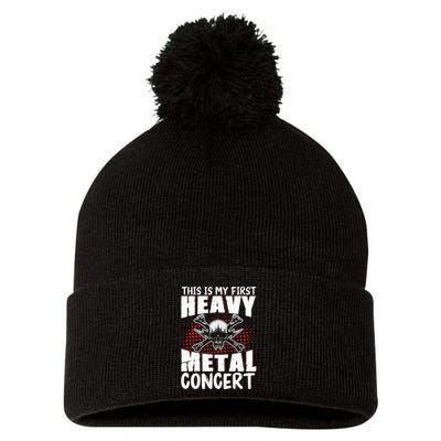This Is My First Heavy Metal Concert Pom Pom 12in Knit Beanie