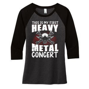 This Is My First Heavy Metal Concert Women's Tri-Blend 3/4-Sleeve Raglan Shirt