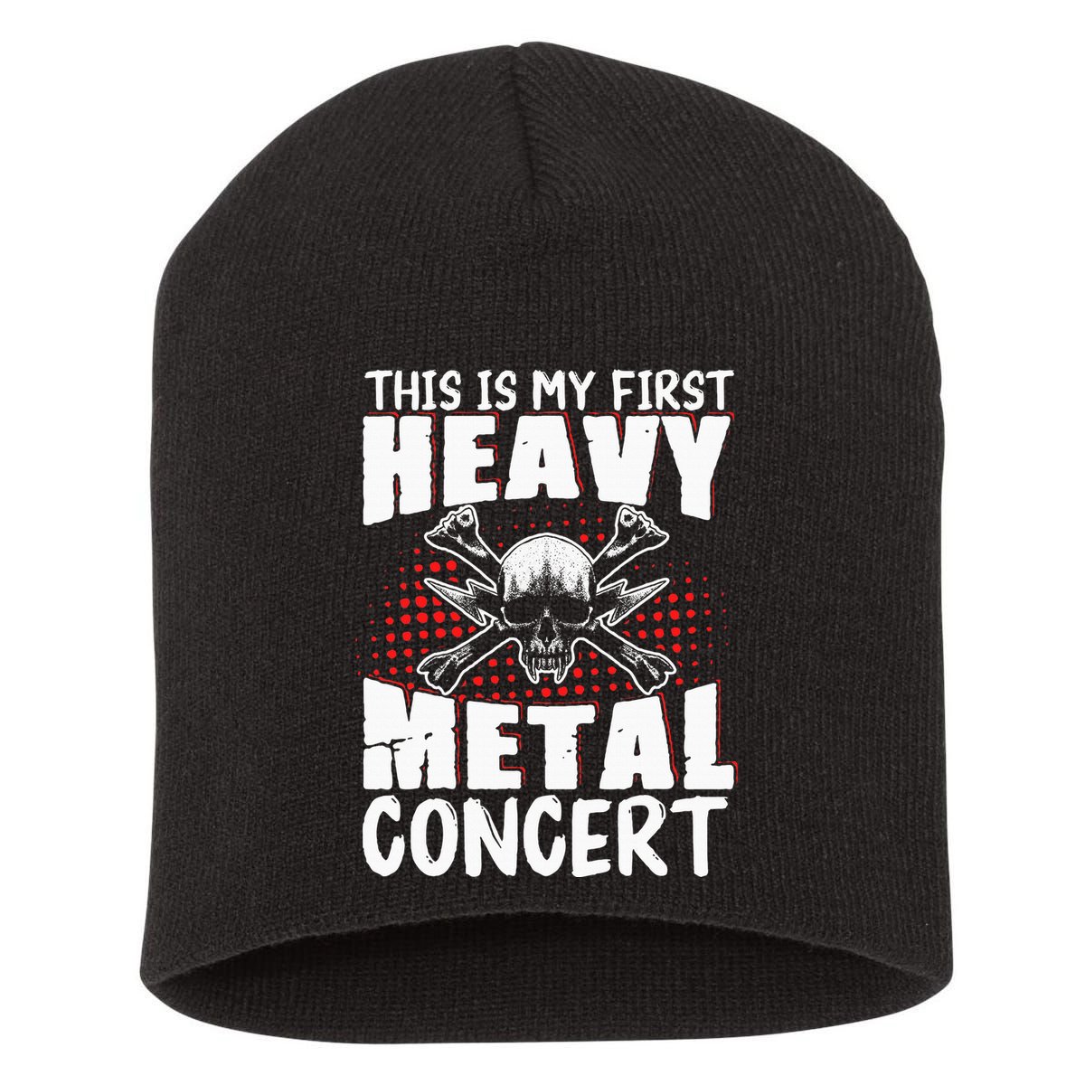 This Is My First Heavy Metal Concert Short Acrylic Beanie