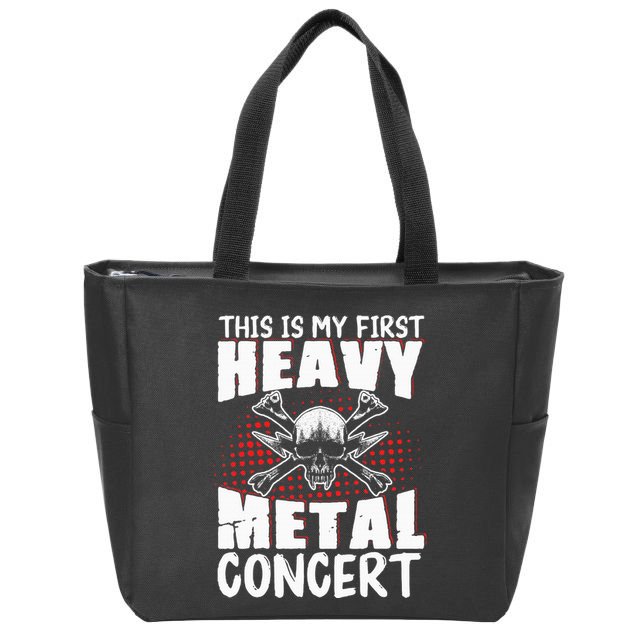 This Is My First Heavy Metal Concert Zip Tote Bag
