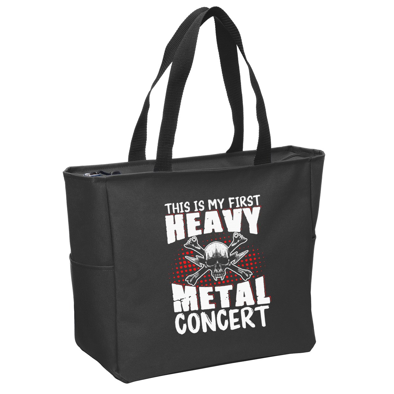 This Is My First Heavy Metal Concert Zip Tote Bag