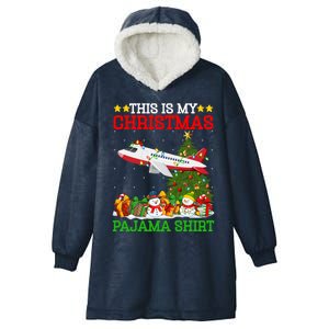 This Is My Christmas Tree Pajamas Airplane Christmas Gift Hooded Wearable Blanket