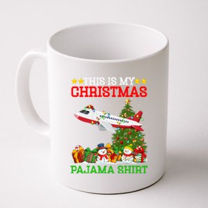 This Is My Christmas Tree Pajamas Airplane Christmas Gift Coffee Mug