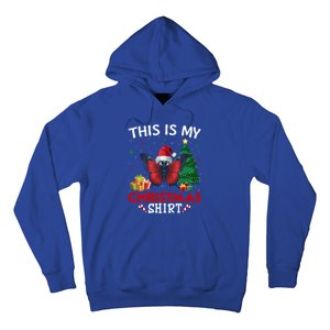 This Is My Butterfly Santa Hat Christmas Pajama Gift Hoodie