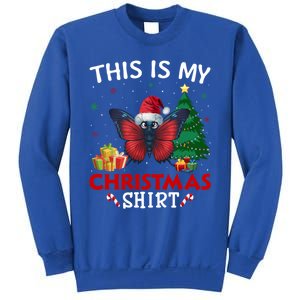 This Is My Butterfly Santa Hat Christmas Pajama Gift Sweatshirt