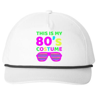 This Is My 80S Costume Outfit Eighties Retro Party Design Snapback Five-Panel Rope Hat