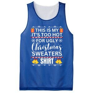 This Is My ItS Too Hot For Ugly Christmas Gift Mesh Reversible Basketball Jersey Tank