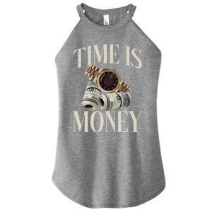 Time Is Money Cash Business Millionaire Cryptocurrency Rich Gift Women's Perfect Tri Rocker Tank