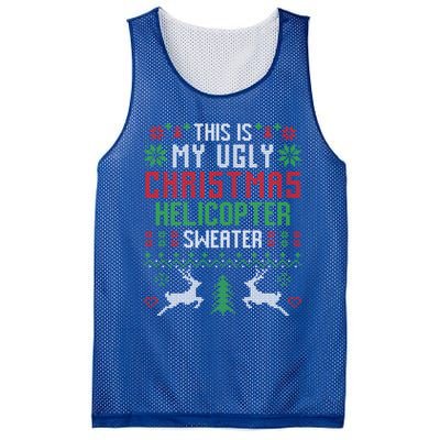 This Is My Ugly Christmas Helicopter Sweater Pilot Gift Mesh Reversible Basketball Jersey Tank