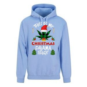 This Is My Christmas Pajama Santa Hat Weed Marijuana Xmas Gift Unisex Surf Hoodie