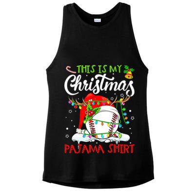 This Is My Christmas Baseball Pajama For Boys Ladies PosiCharge Tri-Blend Wicking Tank