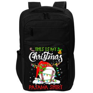 This Is My Christmas Baseball Pajama For Boys Impact Tech Backpack