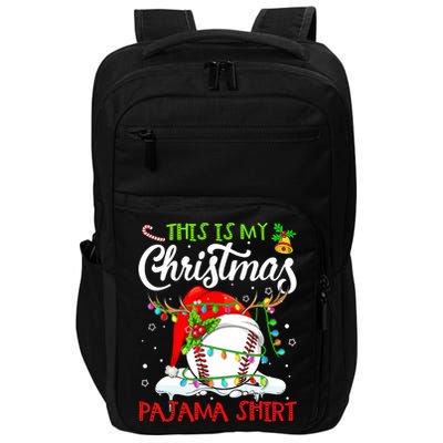 This Is My Christmas Baseball Pajama For Boys Impact Tech Backpack