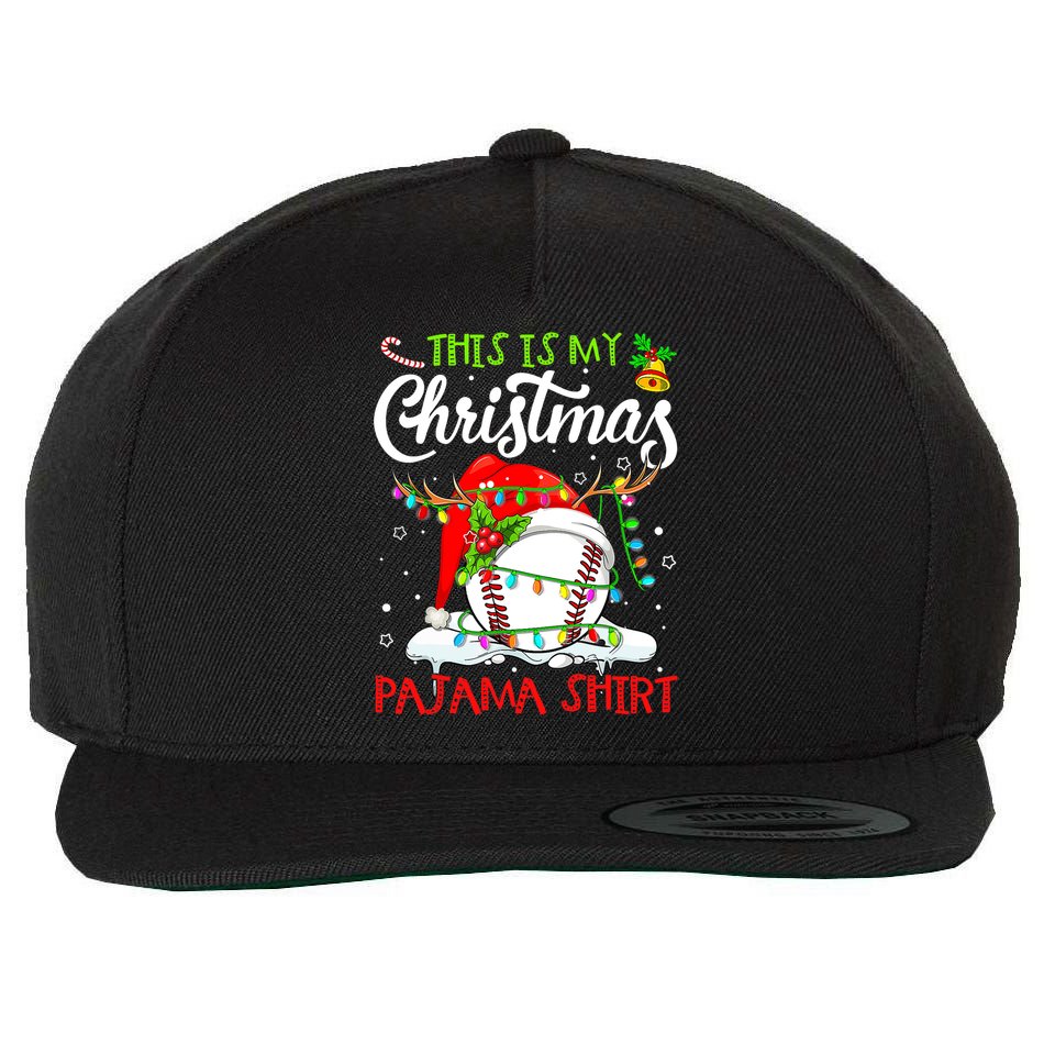 This Is My Christmas Baseball Pajama For Boys Wool Snapback Cap