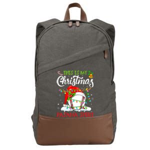 This Is My Christmas Baseball Pajama For Boys Cotton Canvas Backpack