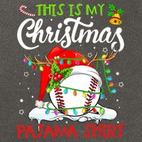 This Is My Christmas Baseball Pajama For Boys Cotton Canvas Backpack