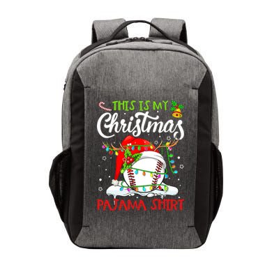 This Is My Christmas Baseball Pajama For Boys Vector Backpack