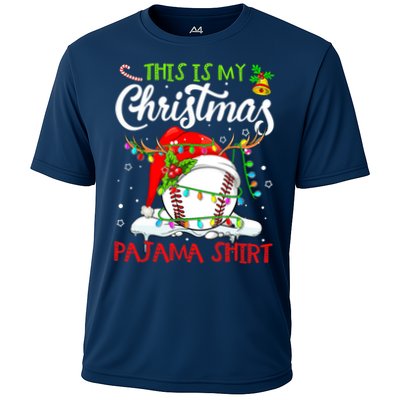 This Is My Christmas Baseball Pajama For Boys Cooling Performance Crew T-Shirt