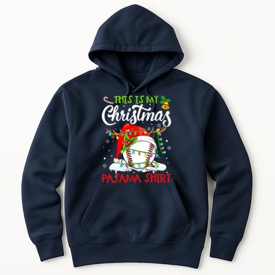 This Is My Christmas Baseball Pajama For Boys Hoodie