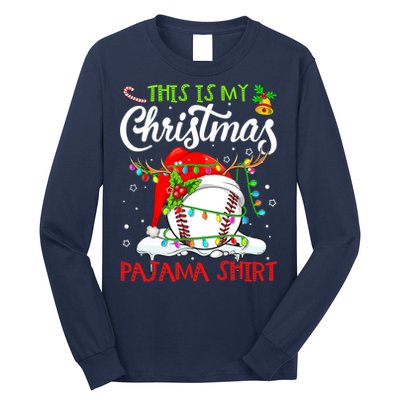 This Is My Christmas Baseball Pajama For Boys Long Sleeve Shirt