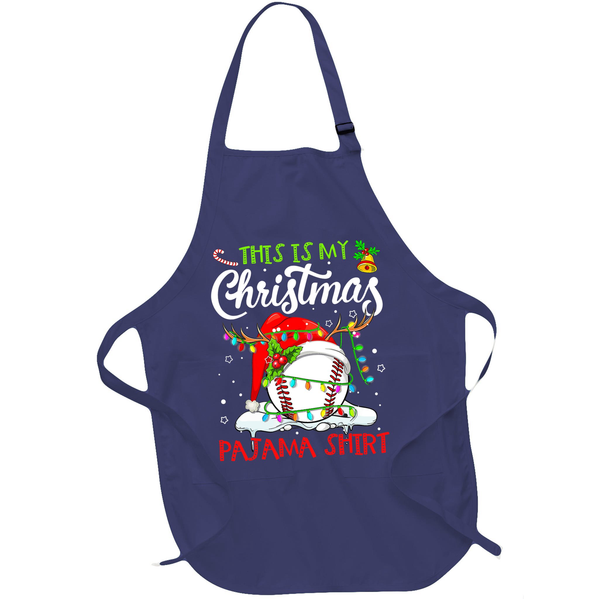 This Is My Christmas Baseball Pajama For Boys Apron