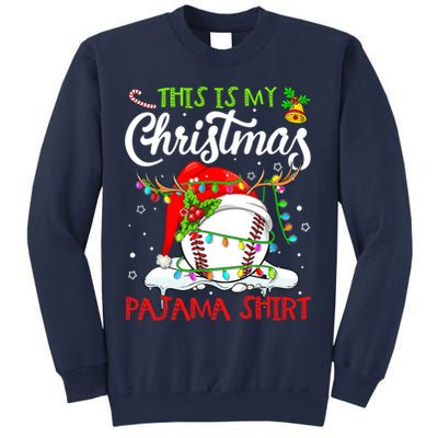This Is My Christmas Baseball Pajama For Boys Sweatshirt