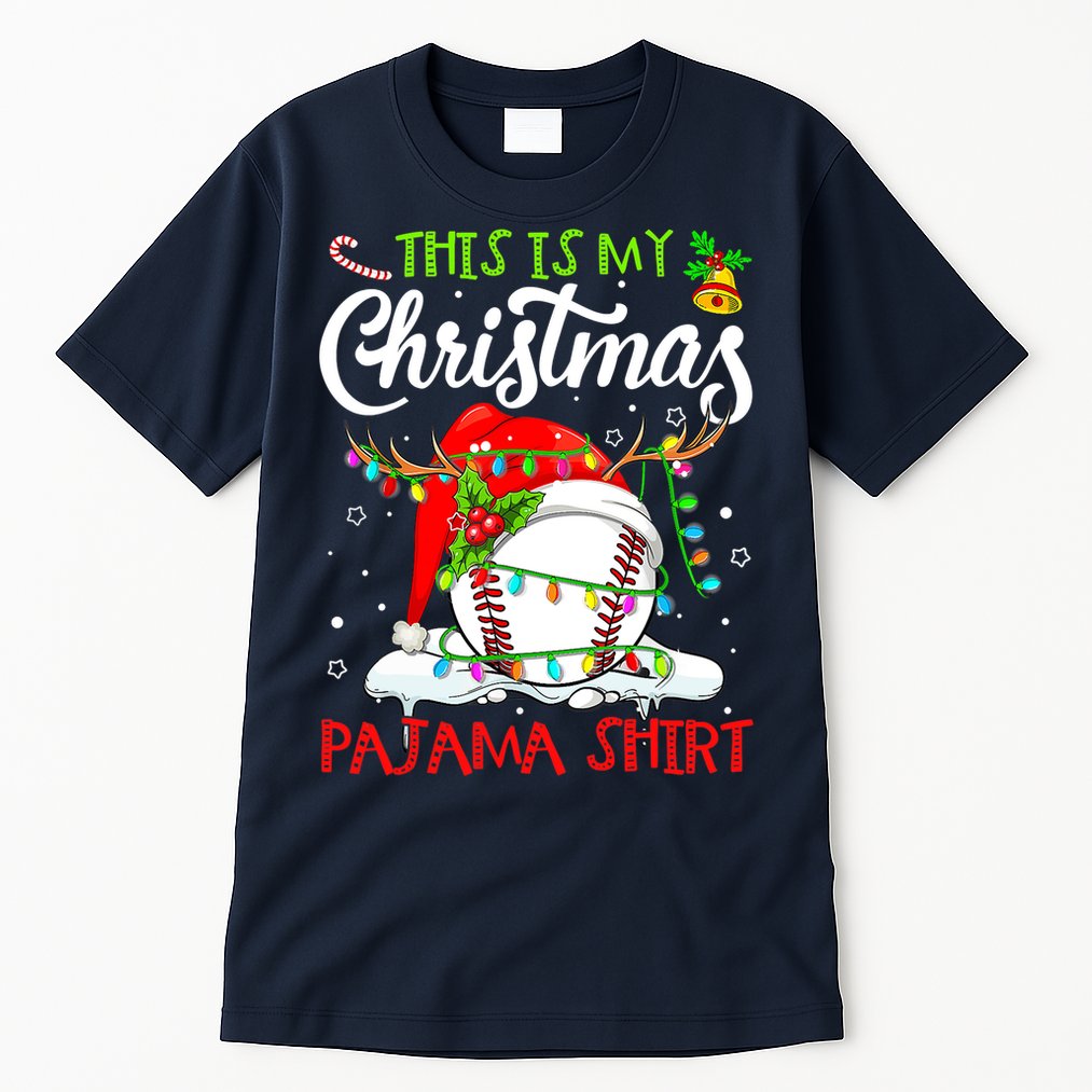 This Is My Christmas Baseball Pajama For Boys Tall T-Shirt