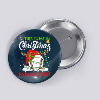 This Is My Christmas Baseball Pajama For Boys Button
