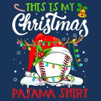 This Is My Christmas Baseball Pajama For Boys Drawstring Bag