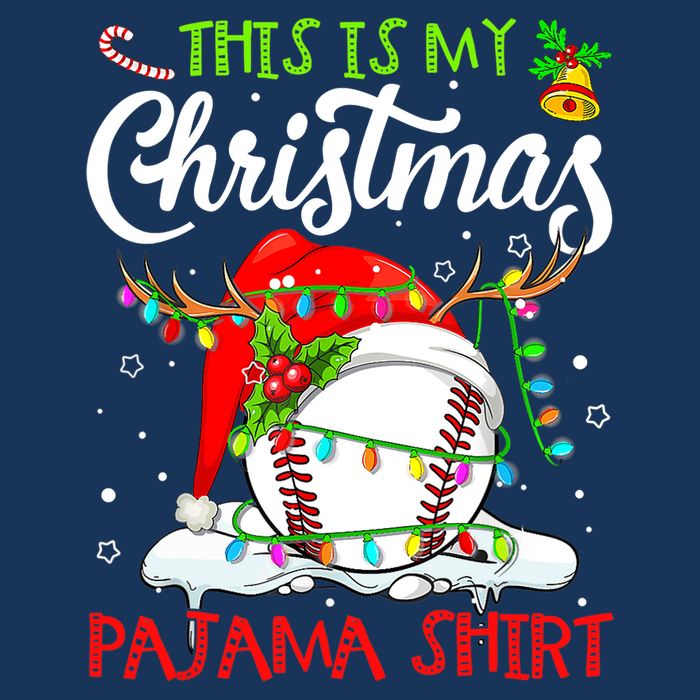 This Is My Christmas Baseball Pajama For Boys Drawstring Bag