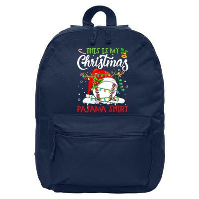 This Is My Christmas Baseball Pajama For Boys 16 in Basic Backpack