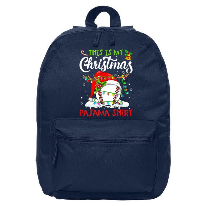 This Is My Christmas Baseball Pajama For Boys 16 in Basic Backpack